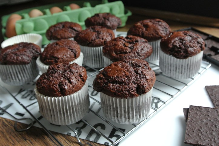 chocolate mint muffins