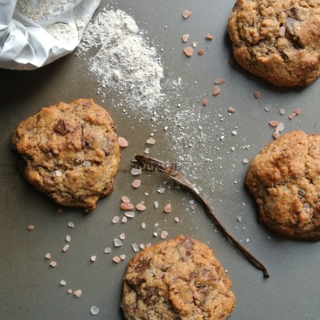 rye chocolate sea salt cookies