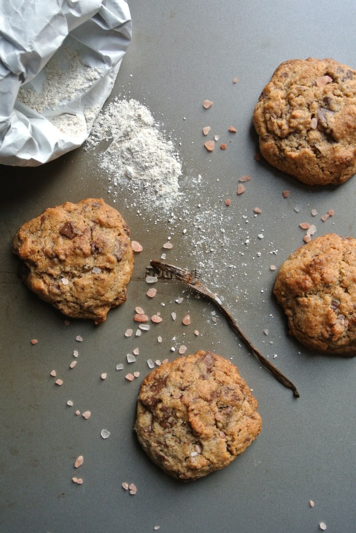 rye chocolate sea salt cookies