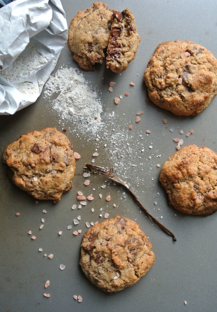 rye chocolate sea salt cookies